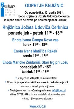 ODPRTJE KNJIŽNIC